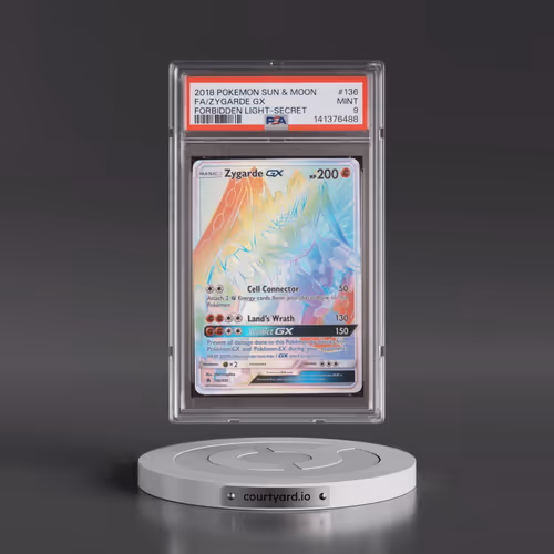 2018 Pokémon Sun & Moon Forbidden Light #136 Zygarde GX - Holo Full Art Secret (PSA 9 MINT)