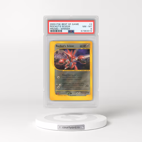 2003 Pokémon Best of Game Promo #4 Rocket's Scizor - Winner (PSA 8 NM-MT)