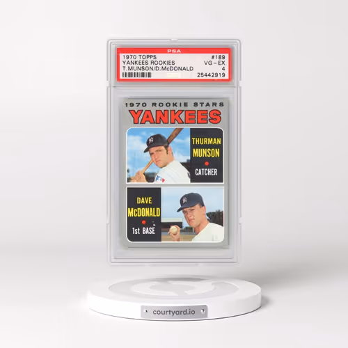 1970 Topps #189 Yankees Rookies - T.Munson/D.McDonald (PSA 4 VG-EX)
