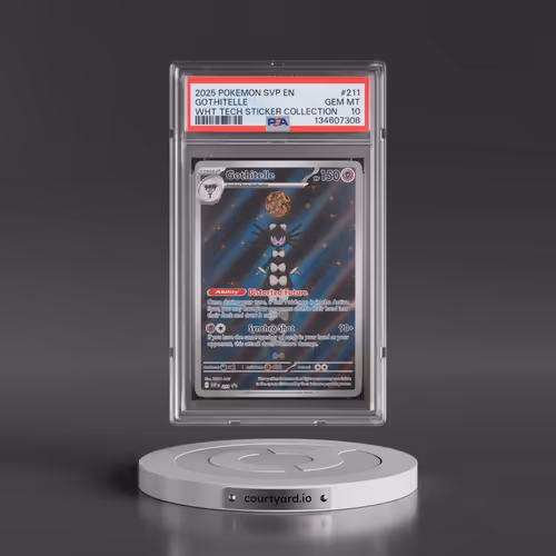 2025 Pokémon Svp EN-SV Black Star Promo #211 Gothitelle - White Flare Tech Sticker Collection (PSA 1