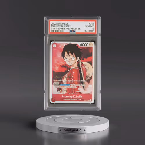2022 One Piece Starter Deck ST01-Straw Hat Crew #012 Monkey D. Luffy - Super Pre-Release (PSA 10 GEM