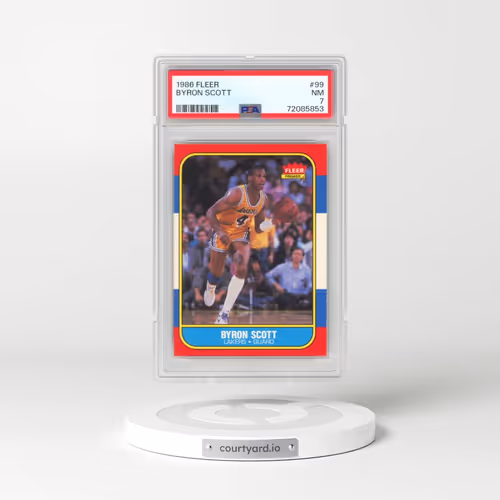 1986 Fleer #99 Byron Scott (PSA 7 NM)