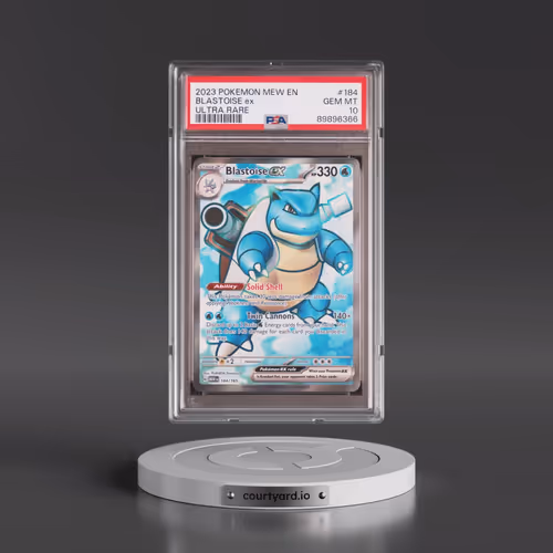 2023 Pokémon Mew EN-151 #184 Blastoise EX - Holo Ultra Rare (PSA 10 GEM MINT)