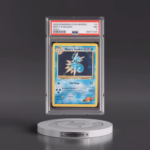 2000 Pokémon Gym Heroes #9 Misty's Seadra - Holo (PSA 7 NM)