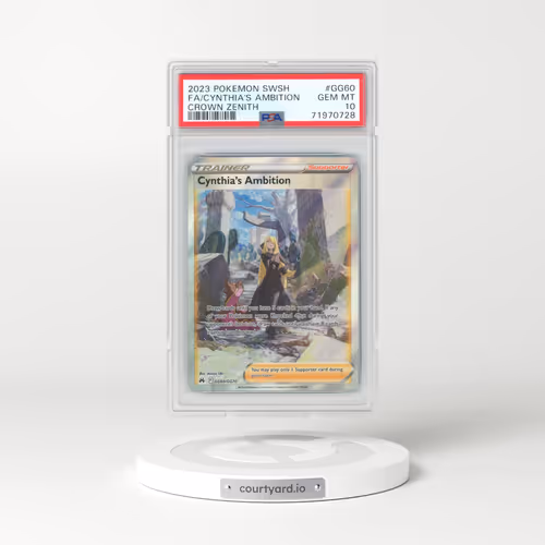 2023 Pokémon Sword and Shield Crown Zenith #GG60 Cynthia's Ambition - Full Art (PSA 10 GEM MINT)