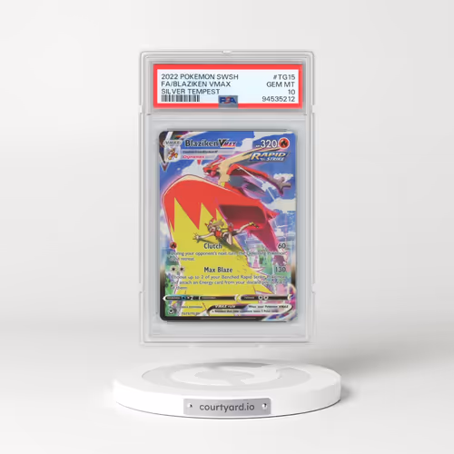 2022 Pokémon Sword & Shield Silver Tempest #TG15 Blaziken Vmax - Full Art (PSA 10 GEM MINT)