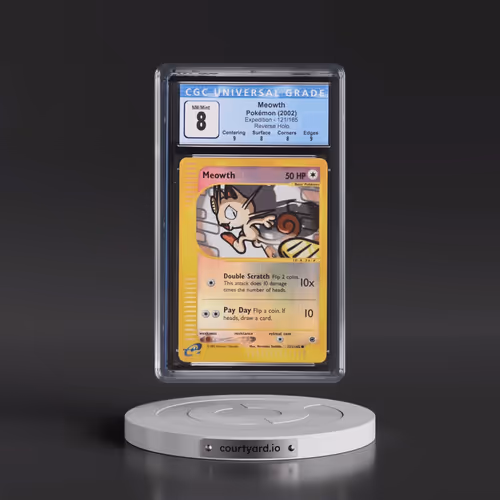 2002 Expedition #121/165 Meowth - Reverse Holo (CGC 8 NM-MT)