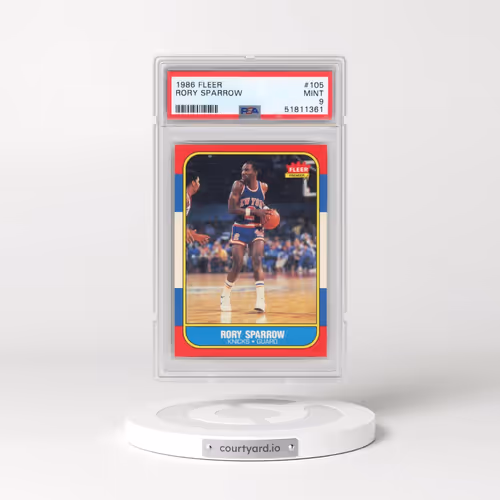 1986 Fleer #105 Rory Sparrow (PSA 9 MINT)