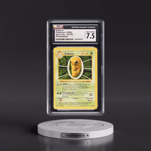 1999 Base Set #33/102 Kakuna - Shadowless Shadowless (CGC 7.5 NM+)