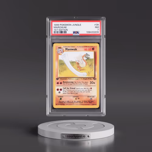 1999 Pokémon Jungle #39 Marowak - 1st Edition (PSA 7 NM)