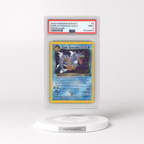 2000 Pokémon Rocket #8 Dark Gyarados - Holo Prerelease (PSA 9 MINT)