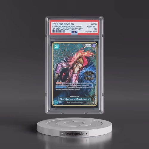 2025 One Piece Japanese 2nd Anniversary Set #030 Donquixote Rosinante (PSA 10 GEM MINT)