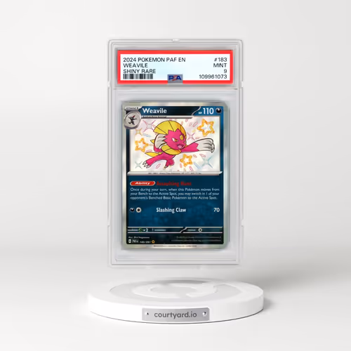 2024 Pokémon Paf EN-Paldean Fates #183 Weavile - Shiny Rare (PSA 9 MINT)