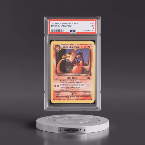 2000 Pokémon Rocket #21 Dark Charizard (PSA 7 NM)