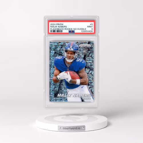 2024 Panini Prizm Prizm Flashback Rookie #5 Malik Nabers - No Huddle (PSA 9 MINT)