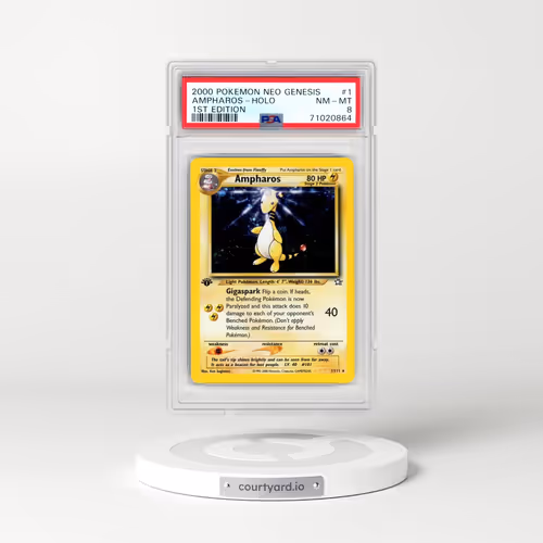 2000 Pokémon Neo Genesis #1 Ampharos - 1st Edition Holo (PSA 8 NM-MT)