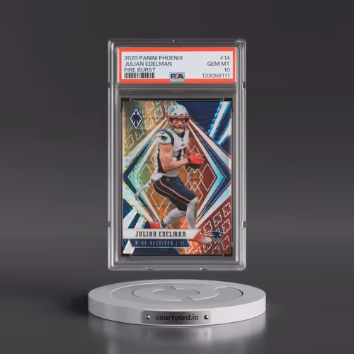 2020 Panini Phoenix #14 Julian Edelman - Fire Burst (PSA 10 GEM MINT)