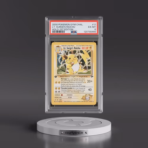 2000 Pokémon Gym Challenge #11 LT. Surge's Raichu - 1st Edition Holo (PSA 6 EX-MT)