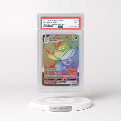 2021 Pokémon Sword & Shield Chilling Reign #199 Celebi Vmax - Full Art Secret (PSA 9 MINT)