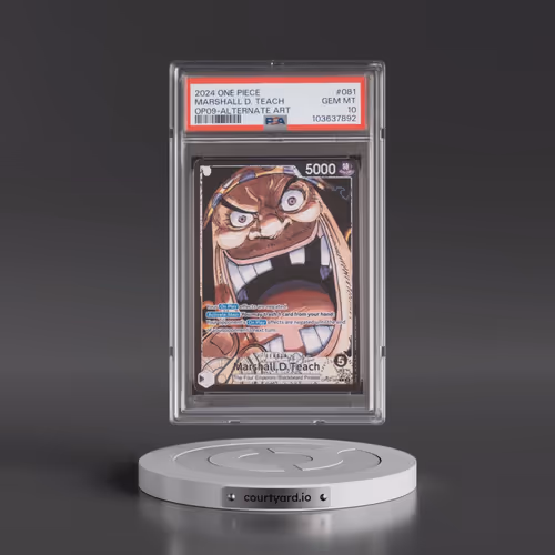 2024 One Piece OP09-Emperors in the New World #081 Marshall D. Teach - Alternate Art (PSA 10 GEM MIN