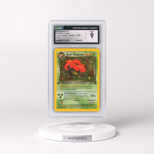 2000 Team Rocket #13/82 Dark Vileplume - 1st Edition Holo (CGC 9 MINT)
