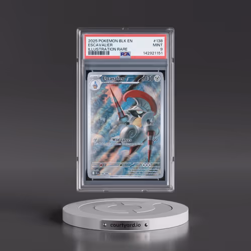 2025 Pokémon Blk EN-Black Bolt #138 Escavalier - Illustration Rare (PSA 9 MINT)