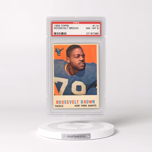 1959 Topps #114 Roosevelt Brown (PSA 8 NM-MT)