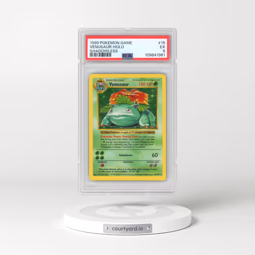 1999 Pokémon Game #15 Venusaur - Holo Shadowless (PSA 5 EX)