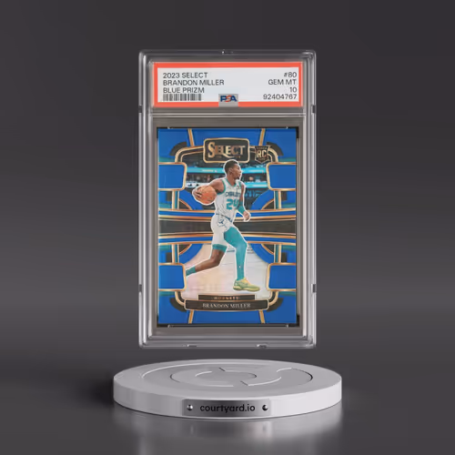 2023 Panini Select #80 Brandon Miller - Blue Prizm (PSA 10 GEM MINT)