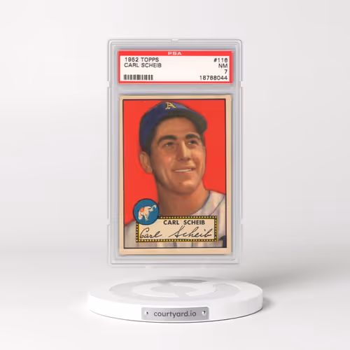 1952 Topps #116 Carl Scheib (PSA 7 NM)