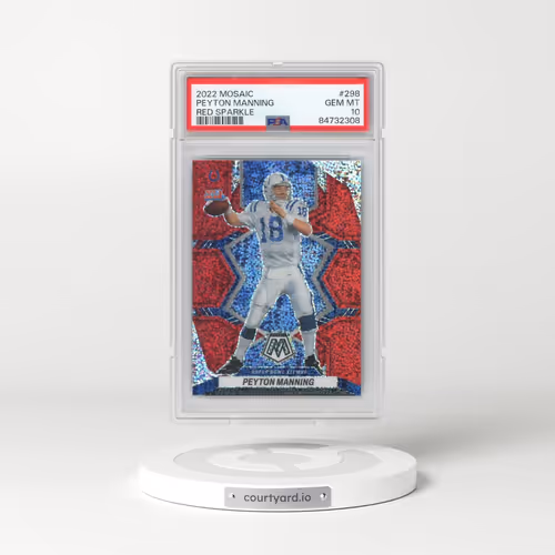 2022 Panini Mosaic #298 Peyton Manning - Red Sparkle (PSA 10 GEM MINT)