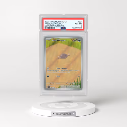 2023 Pokémon Pal EN-Paldea Evolved #221 Paldean Wooper - Illustration Rare (PSA 8 NM-MT)