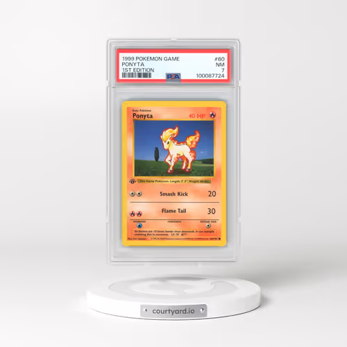 1999 Pokémon Game #60 Ponyta - 1st Edition (PSA 7 NM)