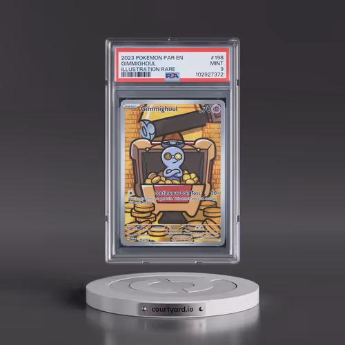 2023 Pokémon Par EN-Paradox Rift #198 Gimmighoul - Illustration Rare (PSA 9 MINT)