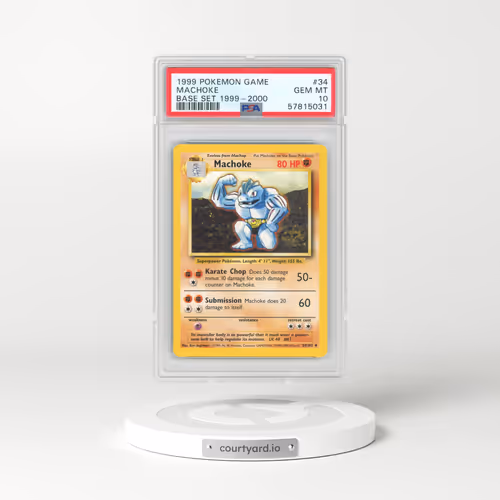 1999 Pokémon Game #34 Machoke - Base Set 1999-2000 (PSA 10 GEM MINT)