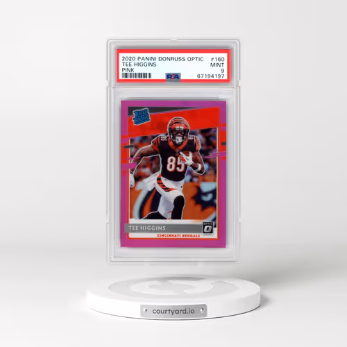 2020 Panini Donruss Optic #160 Tee Higgins - Pink (PSA 9 MINT)