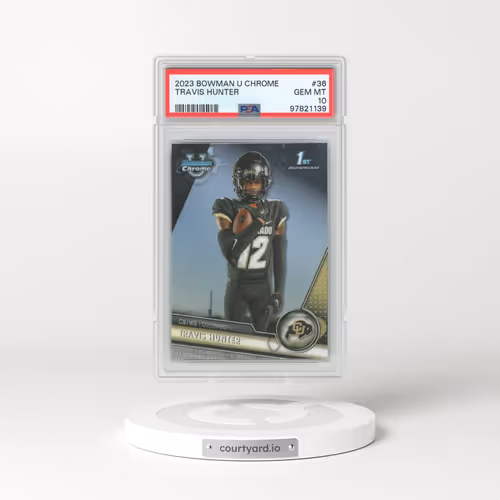2023 Bowman University Chrome #36 Travis Hunter (PSA 10 GEM MINT)