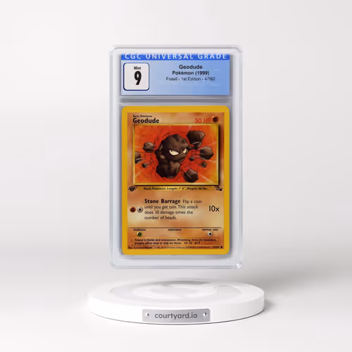 1999 Fossil #47/62 Geodude - 1st Edition 1st Edition (CGC 9 MINT)