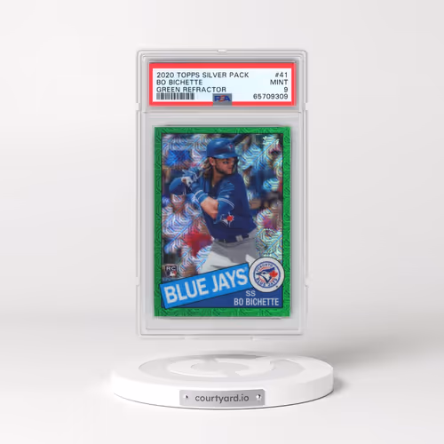 2020 Topps Silver Pack 1985 Chrome Promo #41 Bo Bichette - Green Refractor (PSA 9 MINT)