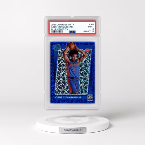 2021 Panini Donruss Optic #161 Cade Cunningham - Blue Velocity (PSA 9 MINT)