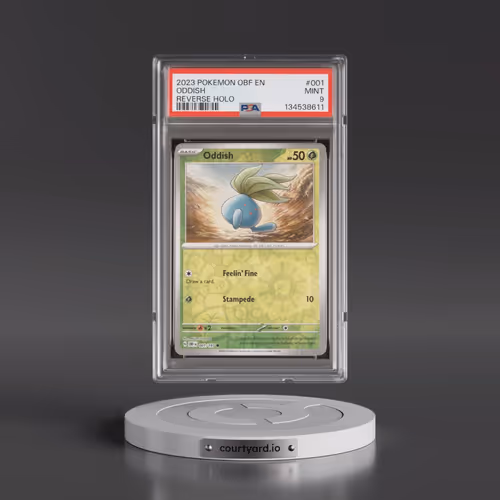 2023 Pokémon Obf EN-Obsidian Flames #001 Oddish - Reverse Holo (PSA 9 MINT)