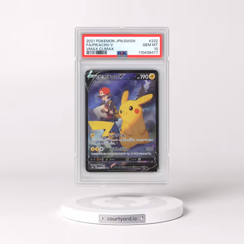 2021 Pokémon Sword & Shield Vmax Climax #222 Pikachu V - Holo Full Art (PSA 10 GEM MINT)