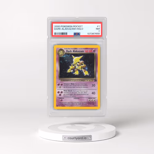 2000 Pokémon Rocket #1 Dark Alakazam - Holo (PSA 7 NM)