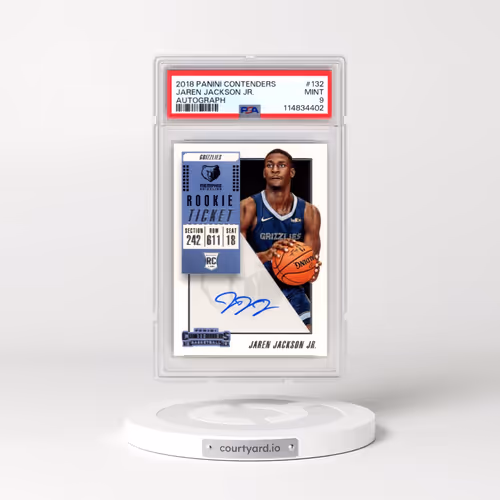 2018 Panini Contenders #132 Jaren Jackson Jr. - Autograph (PSA 9 MINT)