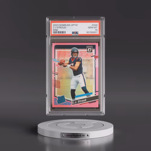 2023 Panini Donruss Optic #244 CJ Stroud - Pink (PSA 10 GEM MINT)