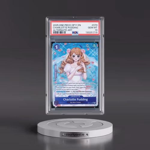 2025 One Piece OP11-A Fist of Divine Speed #070 Charlotte Pudding - Alternate Art (PSA 10 GEM MINT)