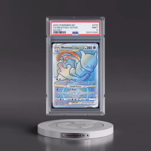 2022 Pokémon Go #079 Mewtwo Vstar - Full Art Secret (PSA 9 MINT)