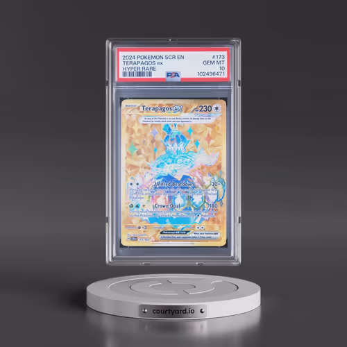 2024 Pokémon Scr EN-Stellar Crown #173 Terapagos EX - Holo Hyper Rare (PSA 10 GEM MINT)