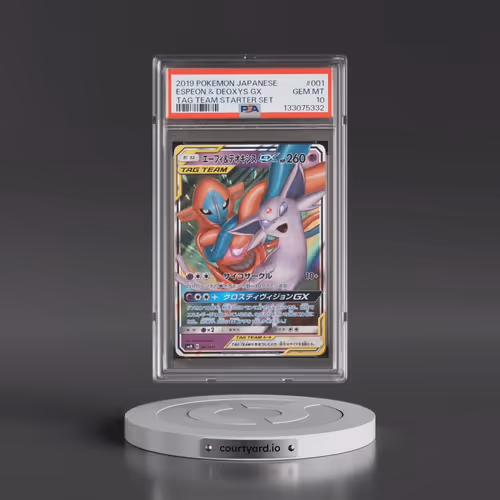 2019 Pokémon Tag Team Starter Set #001 Espeon & Deoxys GX - Holo (PSA 10 GEM MINT)