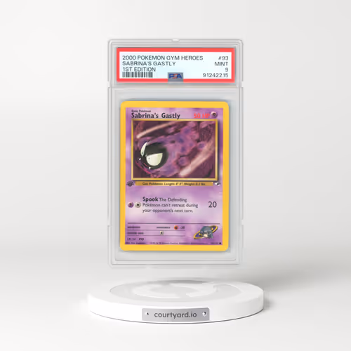2000 Gym Heroes #93 Sabrina's Gastly - 1st Edition (PSA 9 MINT)